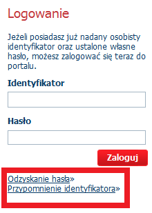 IV Odzyskanie hasła 1. W celu przeprowadzenia procesu odzyskania hasła należy wpisać w przeglądarce internetowej adres: https://portal.pocztowy.pl - i zatwierdzić przyciskiem Enter 2.