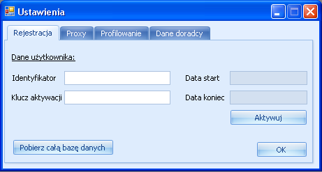 Rejestracja aplikacji Navigator Premium Aby dokonać rejestracji potrzebny jest przyznawany przez Analizy Online S.A. unikalny identyfikator oraz Klucz aktywacji.
