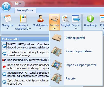 Portfele Jest to praktyczne narzędzie umożliwiające m.in. odwzorowanie inwestycji klienta bądź własnej na poziomie programu oraz poszerzenie prezentacji sprzedażowych dla klientów.