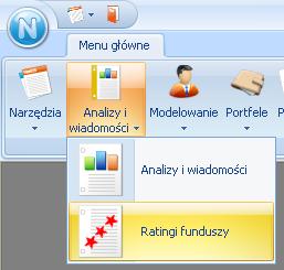 Filtrowanie analiz i wiadomości Szukając określonej analizy lub wiadomości, można posłużyć się praktycznym filtrem służącym ułatwieniu tej czynności.