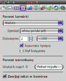 mm Inspektor tabel daje dostęp do opcji związanych z tabelami, takich jak pola do dokładnego ustalania szerokości kolumn i wysokości wierszy.