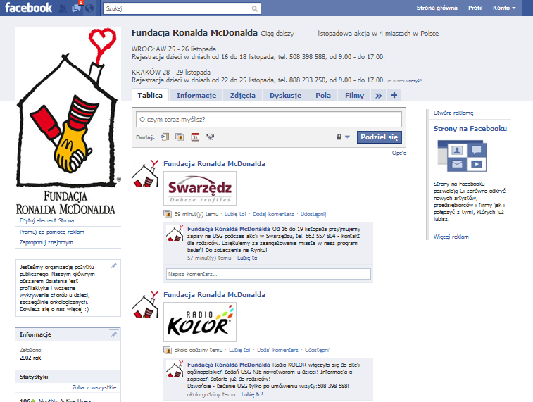 O Fundacji świadczą