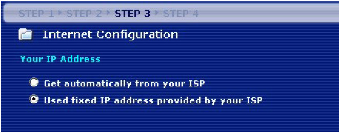 3.4 Adres IP portu WAN Jeśli ISP nie przydzielił stałego adresu IP, należy zaznaczyć pole Get automatically from ISP (uzyskaj automatycznie od ISP) i kliknąć przycisk Next,