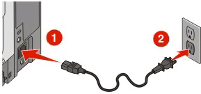 Podłączanie przy użyciu kabla Ethernet Konfiguracja połączenia przewodowego 1 Podłącz kabel Ethernet do drukarki oraz do aktywnego gniazda