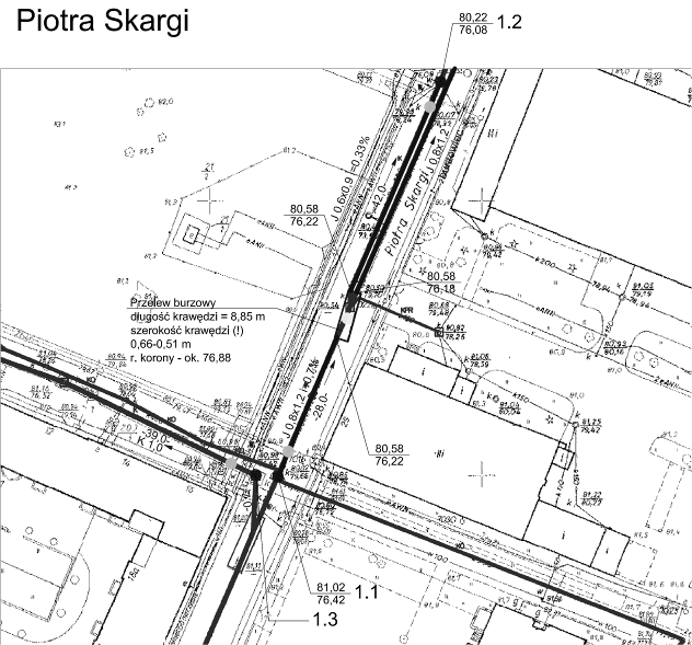 Locations of rain gauges in the city Wszystkie przepływomierze, za wyjątkiem stanowiska pomiarowego na terenie oczyszczalni ścieków będą zasilane bateryjnie.