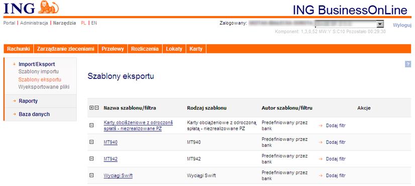 Konfiguracja systemów bankowych Strona 17 z 46 W oknie Import trzeba określić kodowanie znaków: CP 852, a następnie wskazać importowany plik (Plik do importu Browse ).