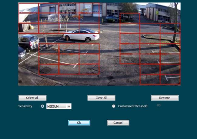 Warto od razu uruchomić Wykrywanie Ruchu za pomocą przycisku Motion Detection Aby zaakceptować opcje klikamy przycisk Ok.