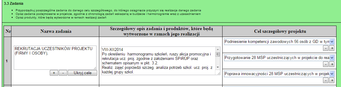 Metodyka PCM <<<<<<<<<<<<<<<<<<<<<<<<< >>>>>> przykłady zastosowania metodyki PCM 3. ZADANIA 3.