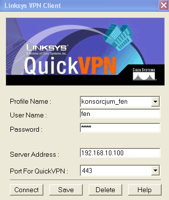 Kolejnym krokiem jest instalacja oprogramowania Linksys Quick VPN Client, na komputerze zdalnym z którego będziemy chcieli uzyskad połączenie z urządzeniem VPN.