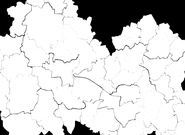 Mapa 7 Liczba mieszkańców obszaru BTOF korzystających z pomocy społecznej* na 1000 mieszkańców w 2012 r.