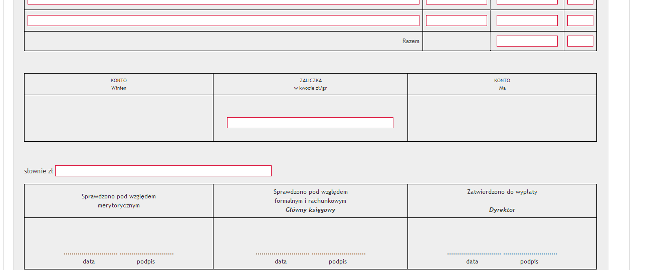 3. Kasa Zaliczki Wniosek o zaliczkę cz.2.