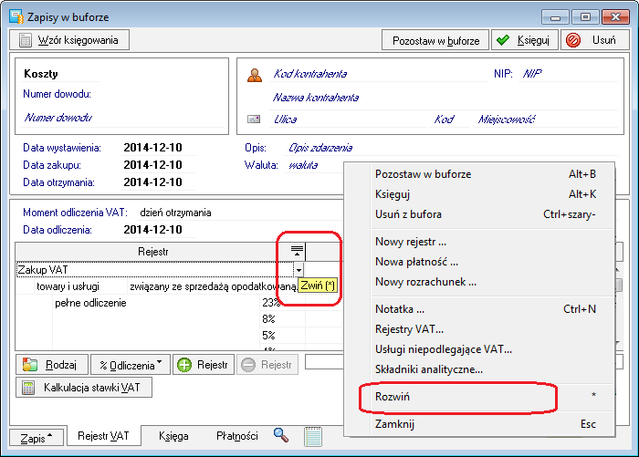 Dane kontrahenta na e-fakturach Podczas importu dokumentów do programu e-dokumenty w przypadku zarejestrowanych kilku kontrahentów o takim samym numerze NIP, podczas wczytywania pliku z informacjami