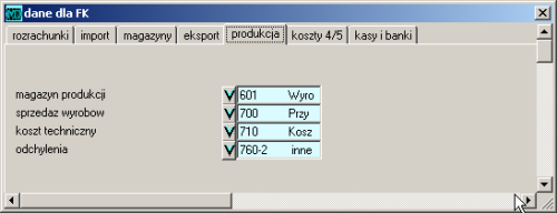Rysunek 1.4: Dane dla fk - ustawianie VAT i rozrachunków Rysunek 1.