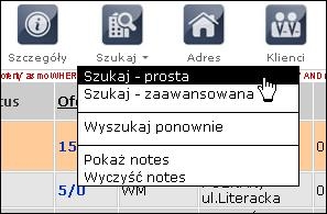 Szukanie ofert System został wyposażony w trzy wyszukiwarki, jedna z nich jest wyszukiwarka podstawową widoczna w głównym oknie systemu.