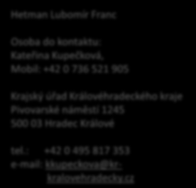 Královéhradeckého kraje Pivovarské náměstí 1245 500 03