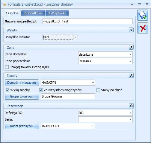 2 Konfiguracja wszystko.pl 2.1 Sprawdzenie możliwości korzystania z serwisu wszystko.pl wszystko.pl współpracuje z wersją Comarch ERP Optima 2010.7.1 lub nowszą.