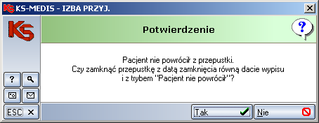 8. Weryfikacja pobytu pacjenta z tą samą grupą. Podczas dodawania świadczenia JGP przy pomocy funkcji [CF2] Dodaj z JGP na zakładce Świadczenia, wprowadzona została dodatkowa weryfikacja.