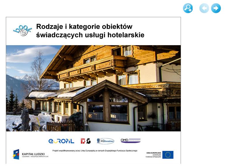 Nauczyciel powinien zapoznać się z: E-podręcznikiem - Rodzaje i kategorie obiektów świadczących usługi hotelarskie Ustawą z dnia 29 sierpnia 1997 r.