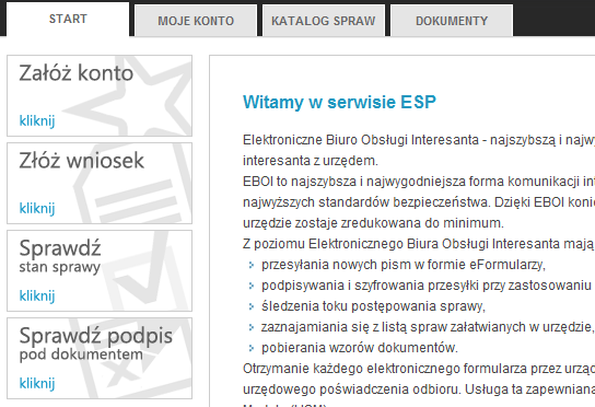 1.Dostęp do EBOI 1.1.Zakładanie konta EBOI Dostęp do Elektronicznego Biura Obsługi Interesanta można uzyskać poprzez: założenie konta przez pracownika urzędu w systemie Proton, samodzielnie przez