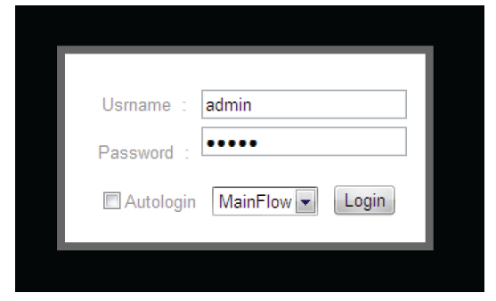 Po wprowadzeniu Interfejsu Użytkownika Kamery z DIGITUS Plug & View poprzez ikonę ustawień, proszę wprowadzić "admin" dla nazwy użytkownika