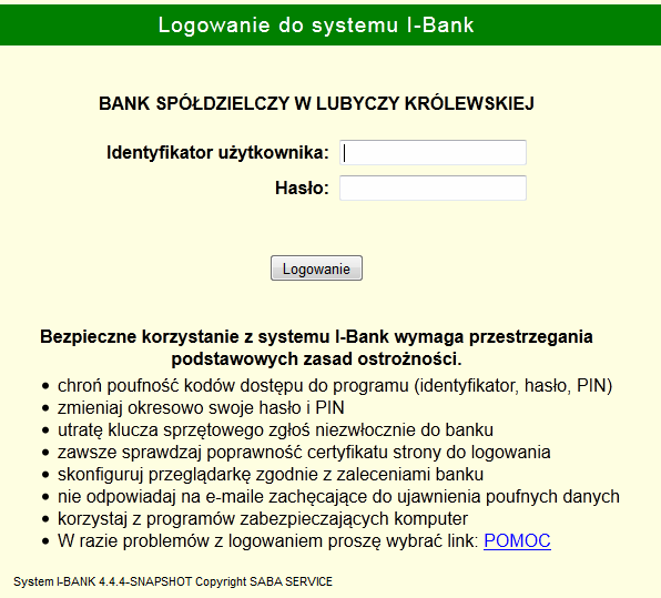 Przy uruchamianiu programu może pojawiać