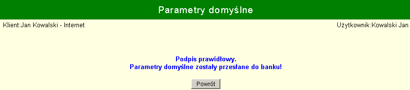 14.2 Opis parametrów domyślnych Formularz zawiera następujące pola.