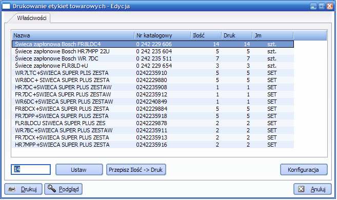 4. Wykorzystanie metek do przeprowadzenia inwentaryzacji (dostępne od wersji 7.1.10) W programie Integra 7 (od ver.7.1.10), została wprowadzona moŝliwość drukowania metek dla kartotek towarowych.