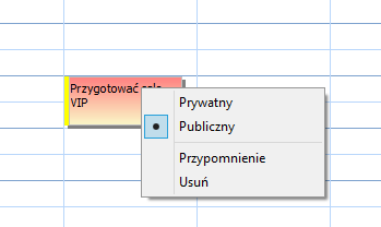 j Dodanie nowego terminu realizujemy poprzez kliknięcie prawym przyciskiem myszy bezpośrednio na terminarzu i wybranie funkcji Nowy termin.