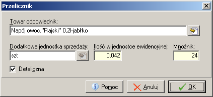 Aby dokonywała się zamiana towarów przesunięcie musi być wykonane specjalnym dokumentem z włączoną opcją Zamiana towarów.