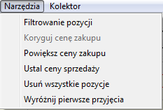 1. czy pozycje maja być zgrupowane (np. towar występujący kilka razy na dokumencie w tej samej cenie zakupu), 2. czy na wydruku mają się drukować ilości przyjmowanego towaru (np.