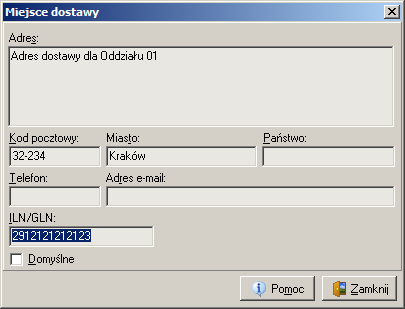 Baza kontrahentów numery ILN/GLN W wersji od 10