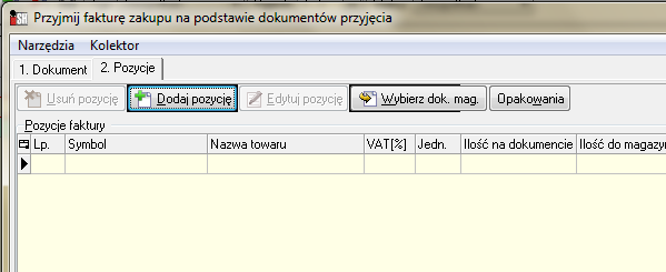 Przyjęcie faktury zakupu na podstawie dokumentu PZ System ihurt pozwala na stworzenie faktury zakupu do wcześniej wystawionych dokumentów przyjęcia magazynowego (PZ). W tym celu należy 1.