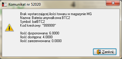 Po odnalezieniu towaru potwierdzamy chęć wydania naciskając klawisz Enter. W oknie towaru uzupełniamy ilość towaru wydawanego, ewentualnie upust. Następnie potwierdzamy klikając przycisk OK.