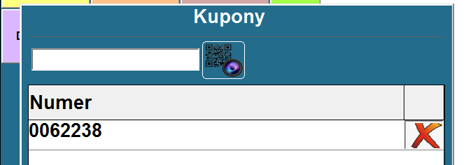 W dowolnym momencie możemy odpiąć przypisany kupon używając przycisku x.