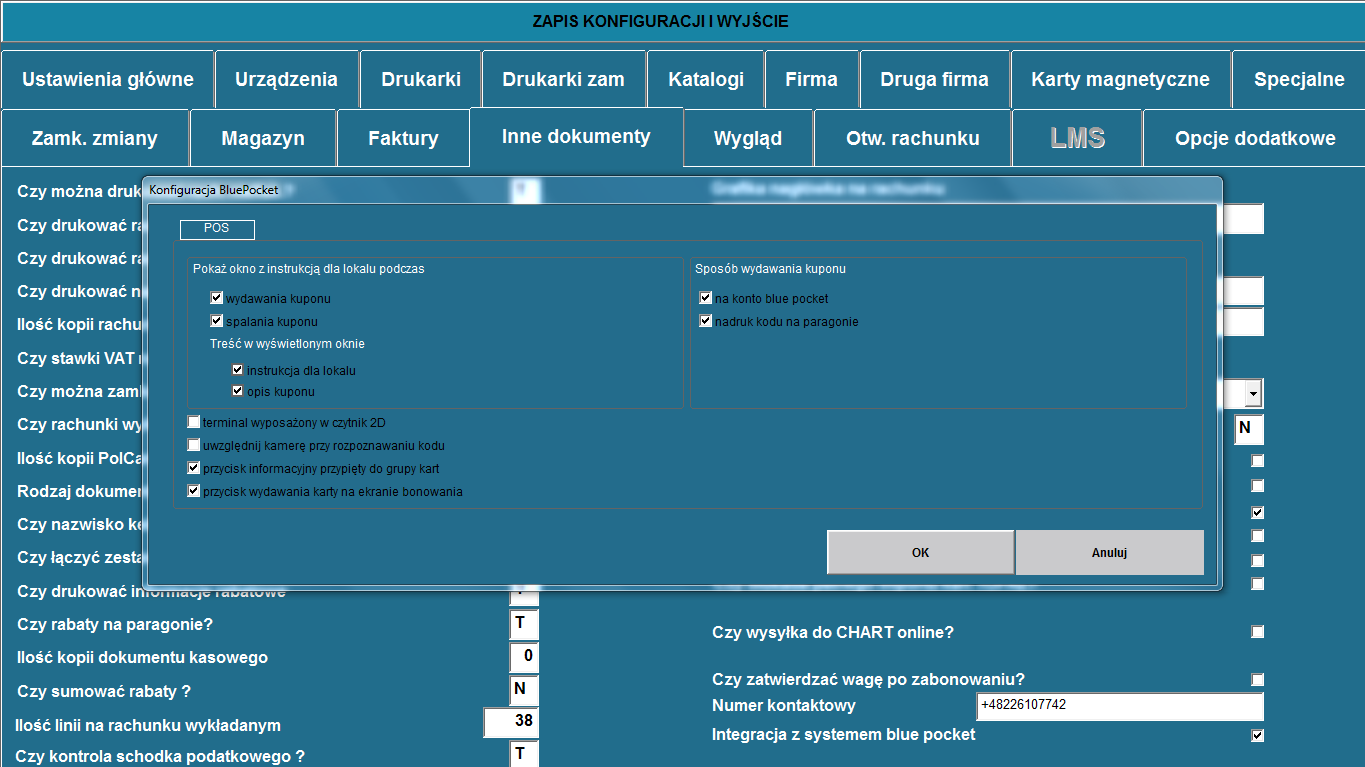 o o Przycisk informacyjny przypięty do grupy kart - jeśli opcja jest zaznaczona wówczas na konkretnej grupie kart ( w oknie wydawania kart ) pojawia się ikona ( białe 'i' na niebieskim tle ) po