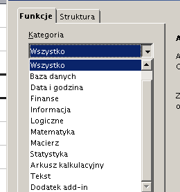 2.3. Funkcje Program zawera bardzo bogaty zestaw funkcj matematycznych, statystycznych, logcznych nnych.