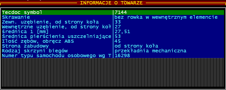 Zaznaczeni na żółto dostawcy danego artykułu istnieją w naszej bazie.