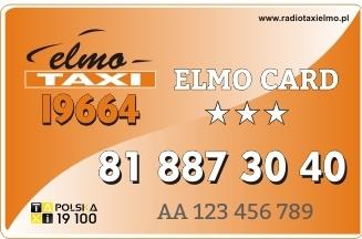 Karta Bezgotówkowa ELMO CARD Karty Bezgotówkowe RadioTAXI ELMO to karty magnetyczne, aktywowane w systemie rozliczeń bezgotówkowych.