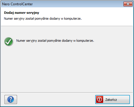 Numery seryjne Dodaj numer seryjny 6. Aby zamknąć kreatora. kliknij przycisk Wyjście. Numer seryjny został dodany.