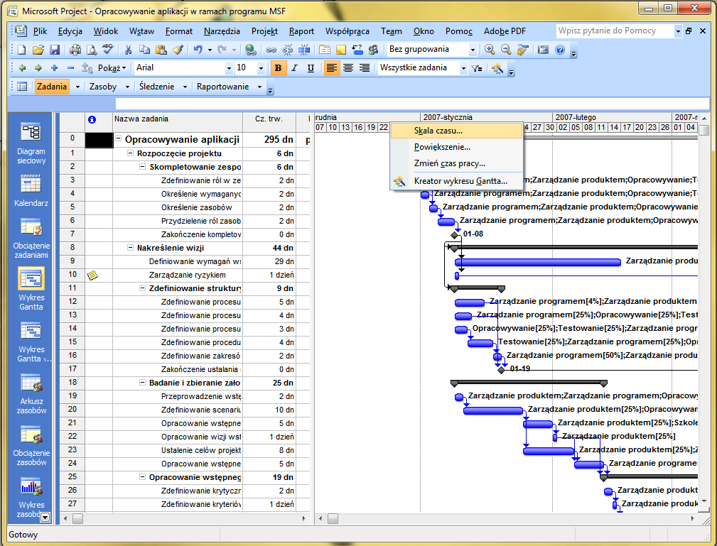 2. Widok typu arkusz kalkulacyjny (tabelaryczny) o właściwościach podobnych do programu Excel. 3. Widok typu formularz. A także widok będący kombinacją trzech poprzednich.