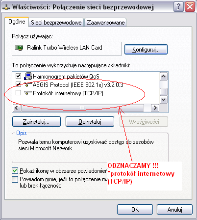 Konfiguracja połączenia sieciowego z siecią PRIMANET 1. Instalujemy kartę sieciową w systemie operacyjnym z dołączonej płyty CD.