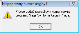 Instalacja programu Sage Symfonia Kadry i Płace 5 Rys. 9 Okno instalatora strona Rejestracja programu.
