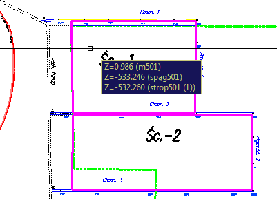 Rys. 4. Wizualizacja linii nieciągłości Figure 4. Visualization of the breakline 6.