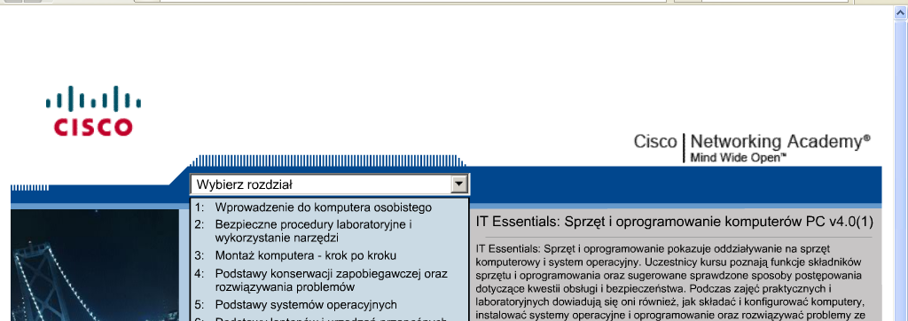 Obsług komputerów osobistych, wiedz i umiejętności