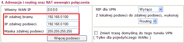 1.2. Metoda 2 (starsze urządzenia) Możliwość zastosowania metody w większości routerów Vigor. Przejdź do zakładki VPN i Dostęp Zdalny>>Połączenia LAN-LAN.