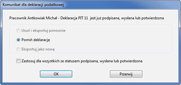 Wydruk dwustronny deklaracji z nieparzystą liczbą stron formularza Dodano możliwość przygotowania deklaracji z nieparzystą liczbą stron do wydruku na drukarkach dwustronnych.