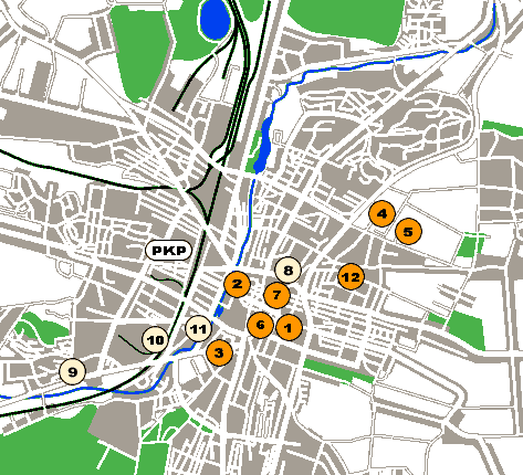 Strona 47 Mapa 1: Budynki UJK w Kielcach Źródło: UJK w Kielcach Pozycja na mapie - opis lokalizacji z mapy 1: 1. ul.