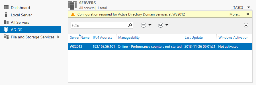 1. Instalowanie usług domenowych AD Windows Serwer oferuje szereg ról Active Directory. Nie można tych ról instalować łącznie w jednym kroku.