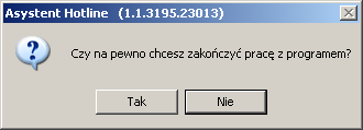 42 Instrukcja obsługi programu Asystent Hotline Rysunek 5.6 Wyniki testu systemu 5.6 Wyloguj i Wyjście z programu Ostatnie dwa polecenia z menu System Wyloguj i Wyjście z programu działają podobnie.