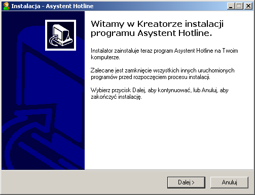 Instalacja programu 9 Po uruchomieniu instalatora uŝytkownik będzie mieć moŝliwość dokonania wyboru języka instalacji (rysunek 1.12).